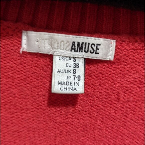 Amuse Society | Keri Long Sleeve Sweater in Red - Picture 4 of 6